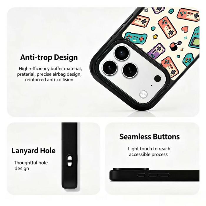 Bild 3,  iPhone 18 Pro Max/17 Pro Max Skal MagSafe UV-Mönster Spel