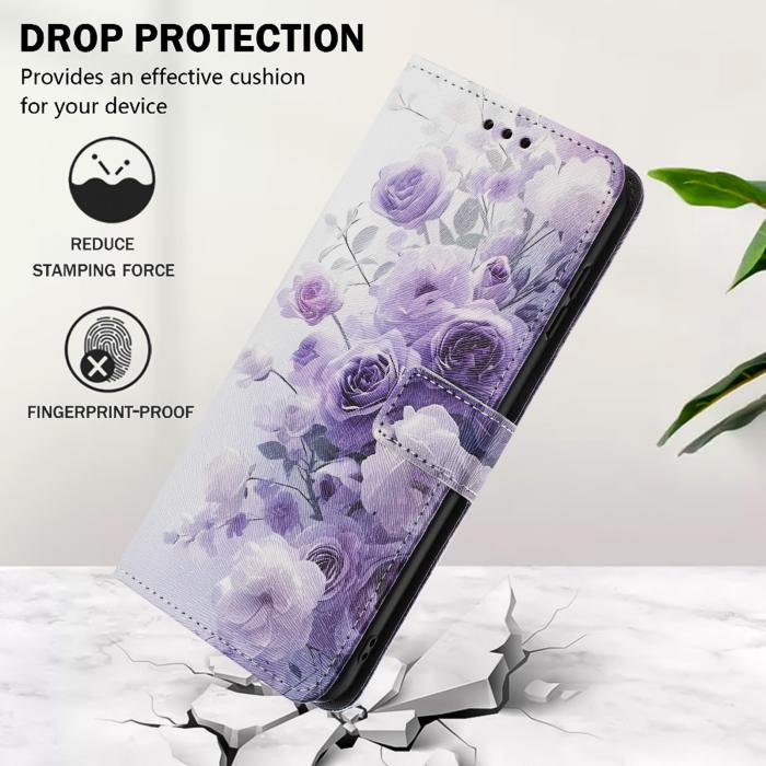 Bild 5,  Samsung Galaxy A27 5G Fodral Läder Rosor Lila