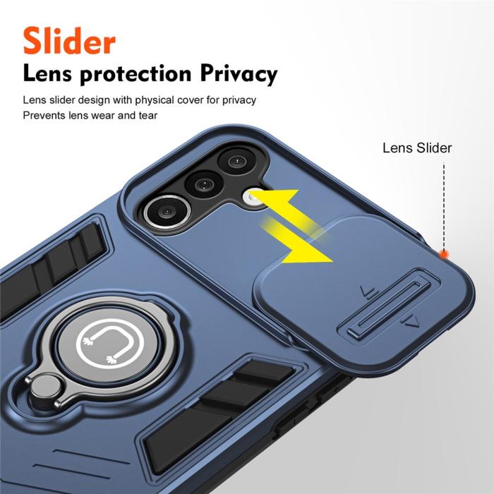 Bild 5,  Samsung Galaxy A27 5G Skal Camshield Kickstand Blå