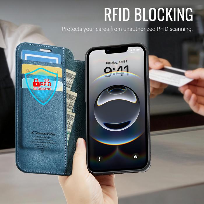 Bild 4, CASEME CASEME iPhone 16e/17e Skal RFID Plånbok Blå