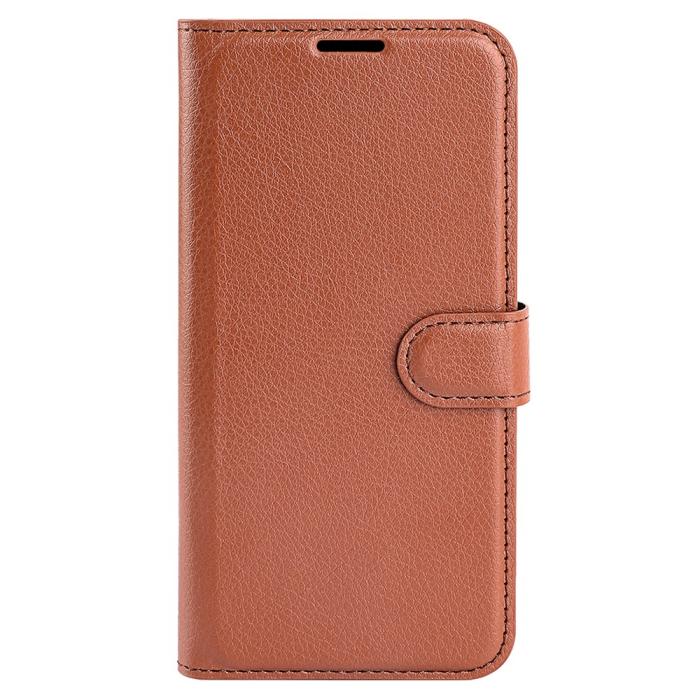 Bild 5,  Xiaomi Redmi 13C 4G Fodral Litchi Läder Brun