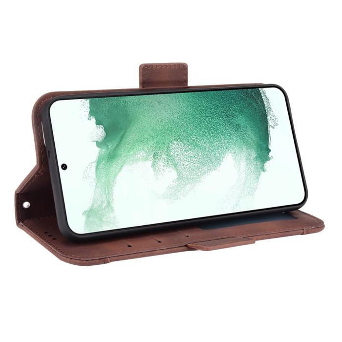 Bild 5,  Samsung Galaxy S22 Plus Fodral Avtagbart Kortfodral Brun