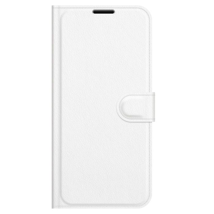 Bild 2,  Samsung Galaxy A03s Fodral Litchi Läder Vit