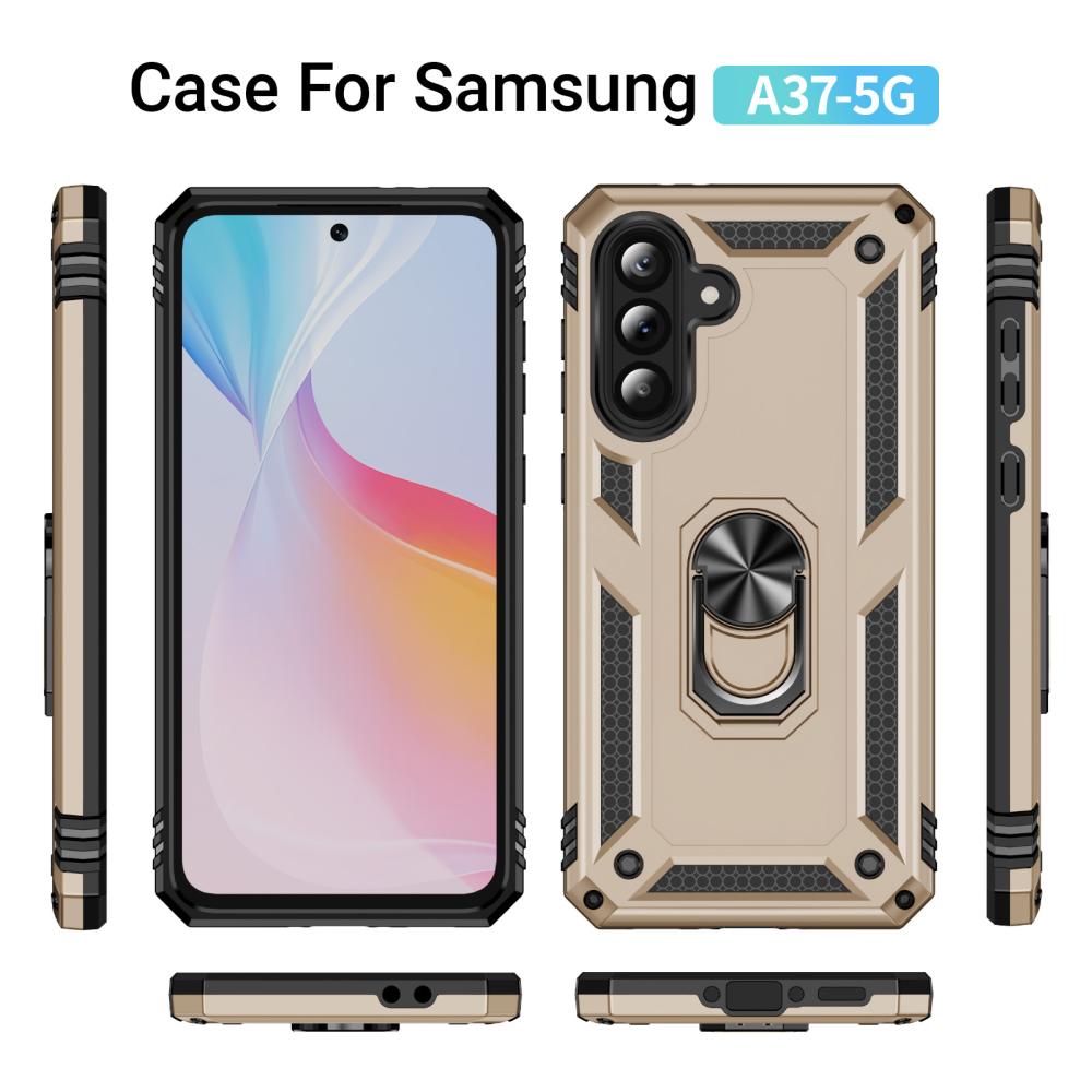  Samsung Galaxy A37 5G Skal Shockproof Hybrid Ring Guld