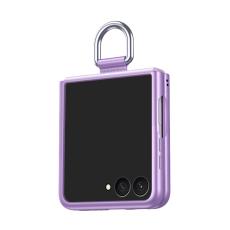  Samsung Galaxy Z Flip 8 Skal med Ringh&aring;llare Gummerad PC Lila