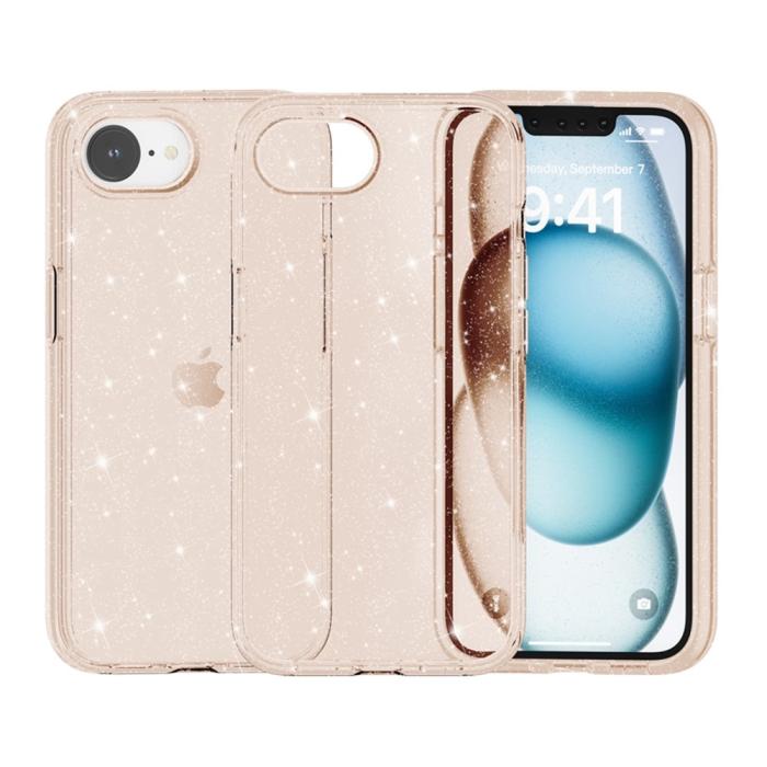 Bild 6,  iPhone 17e / 16e Skal Glitter Shockproof Guld