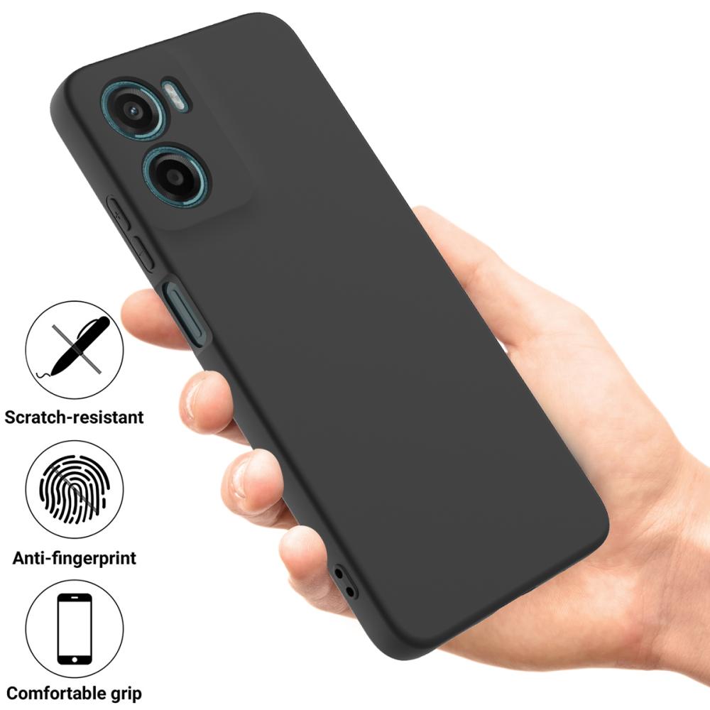  Motorola Moto G06 Power Skal Liquid Silikon Svart