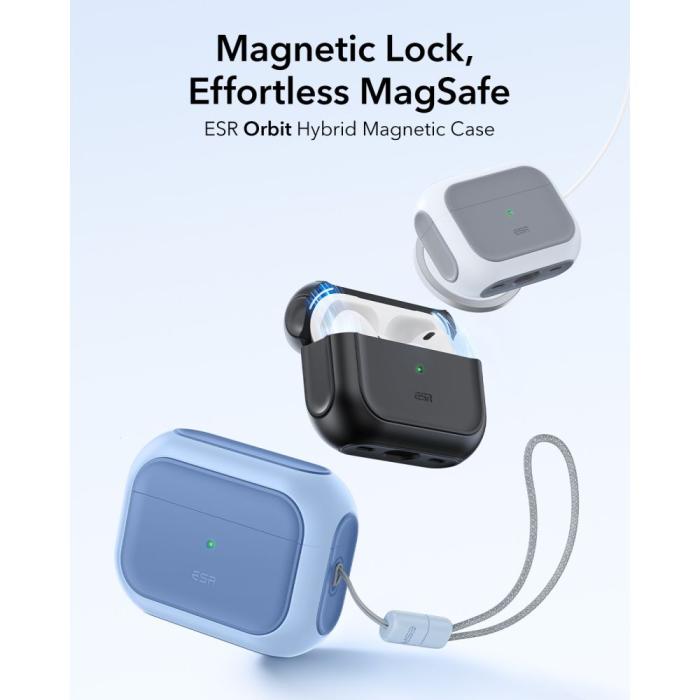 Bild 2, ESR ESR AirPods Pro 3 Skal MagSafe Orbit HaloLock Blå