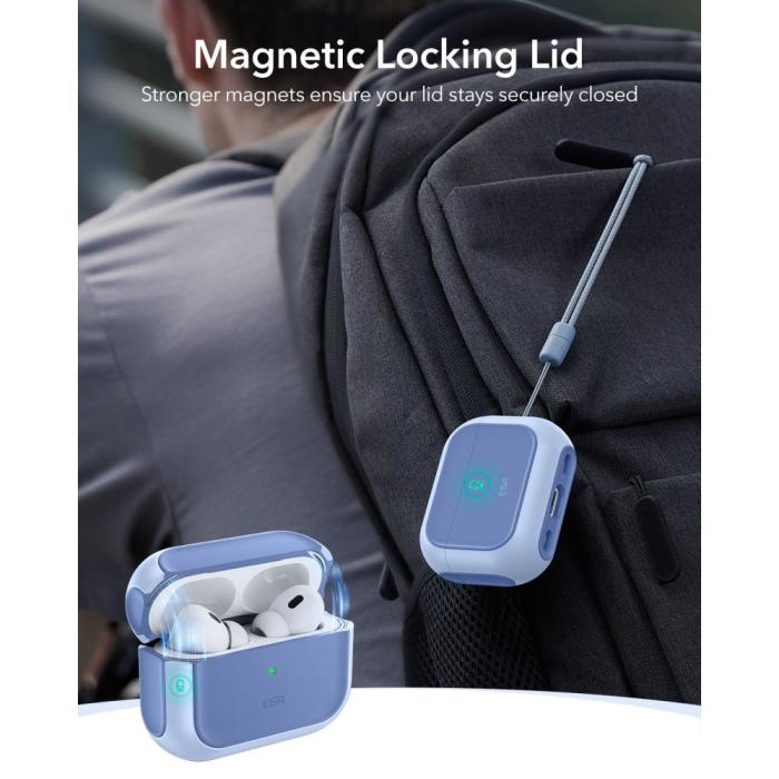Bild 3, ESR ESR AirPods Pro 3 Skal MagSafe Orbit HaloLock Blå