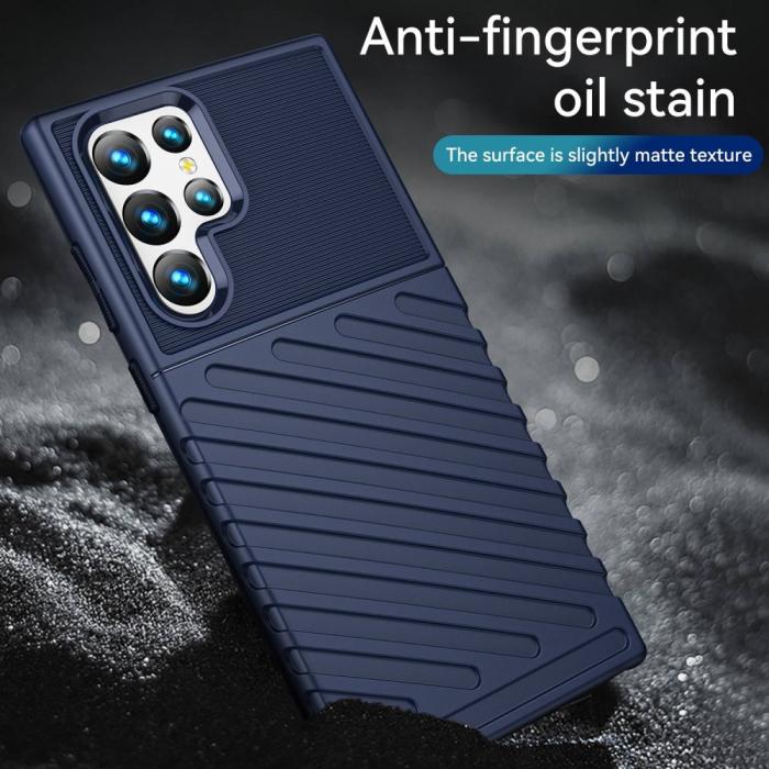 Bild 5,  Samsung Galaxy S23 Ultra Skal Twill Textur Blå