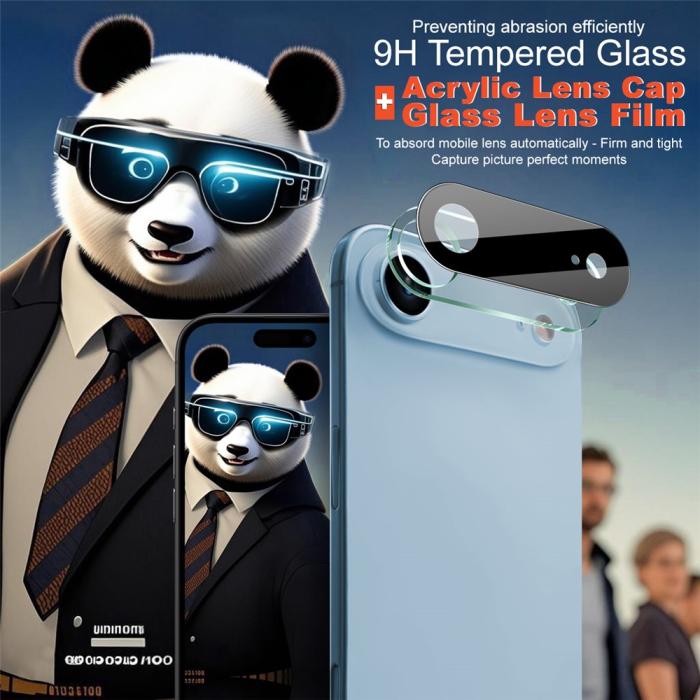 Bild 3, IMAK IMAK iPhone Air Linsskydd Härdat Glas Svart