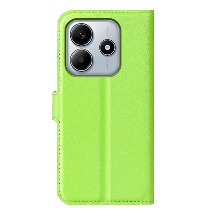 Bild 6,  Xiaomi Redmi Note 14 5G Fodral Litchi Läder Grön
