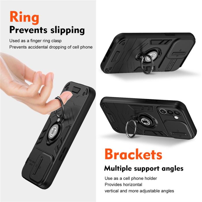Bild 2,  Samsung Galaxy A27 5G Skal Camshield Kickstand Svart