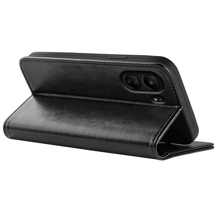 Bild 4,  Xiaomi Redmi 13C 4G Fodral Crazy Horse Läder Svart