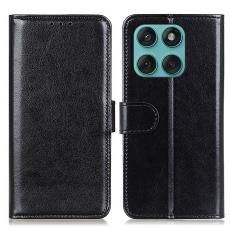  Motorola Edge 60 / 60 Fusion Fodral Crazy Horse L&auml;der Svart