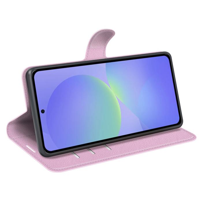 Bild 3,  Samsung Galaxy A37 5G Fodral Litchi Läder Ljus Rosa