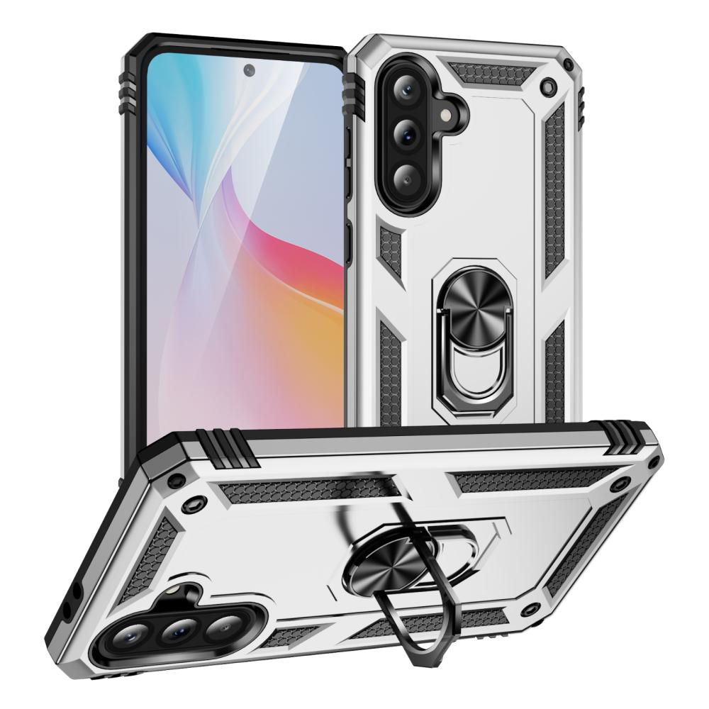  Samsung Galaxy A37 5G Skal Shockproof Hybrid Ring Silver