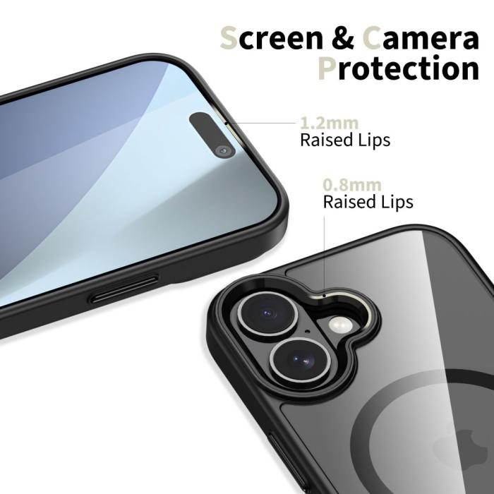 Bild 3, Tech-Protect Tech-Protect iPhone 17 Skal MagSafe MagMat Matt Svart/Transparent