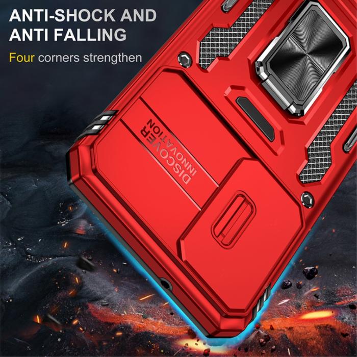 Bild 2,  Samsung Galaxy S23 Plus Skal Ring CamShield Röd