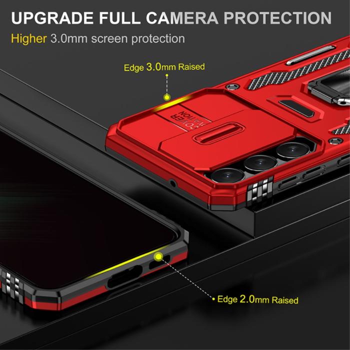 Bild 3,  Samsung Galaxy S23 Plus Skal Ring CamShield Röd