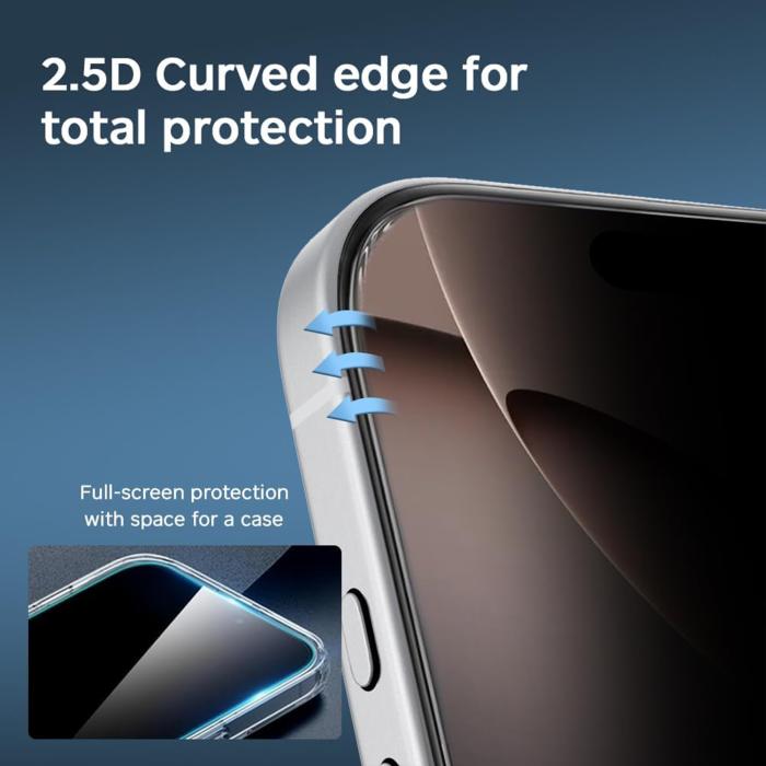 Bild 6,  iPhone 18 Skärmskydd Privacy Heltäckande Svart
