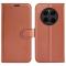  Honor Magic7 Pro Fodral Litchi Läder Brun