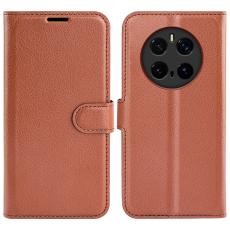 Honor Magic7 Pro Fodral Litchi L&auml;der Brun