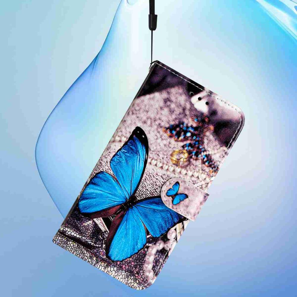  Honor 400 Smart Fodral Med Tryck Blå Fjäril