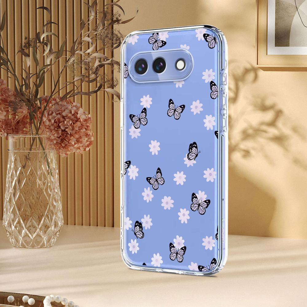  Google Pixel 10a Skal Med Tryck Fjärilar / Blommor
