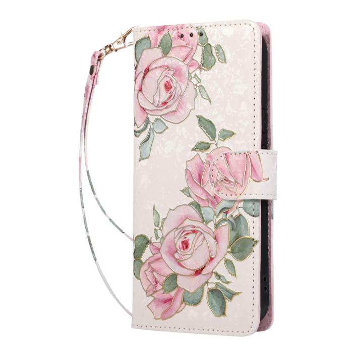 Bild 5,  Google Pixel 10a Fodral RFID Läder Blommor