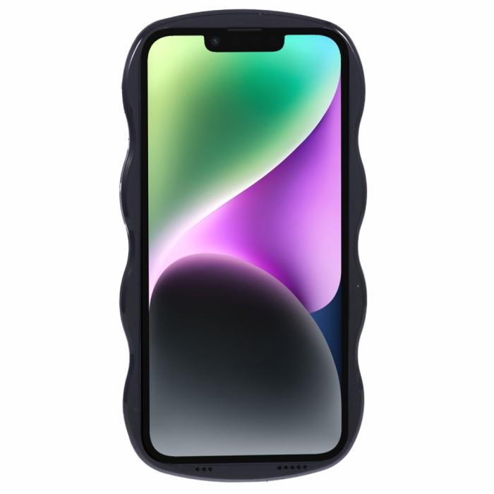 Bild 2,  iPhone 14 Mobilskal Wavy Textur Svart