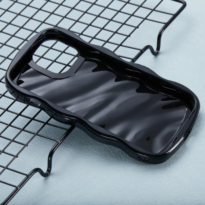 Bild 4,  iPhone 14 Mobilskal Wavy Textur Svart