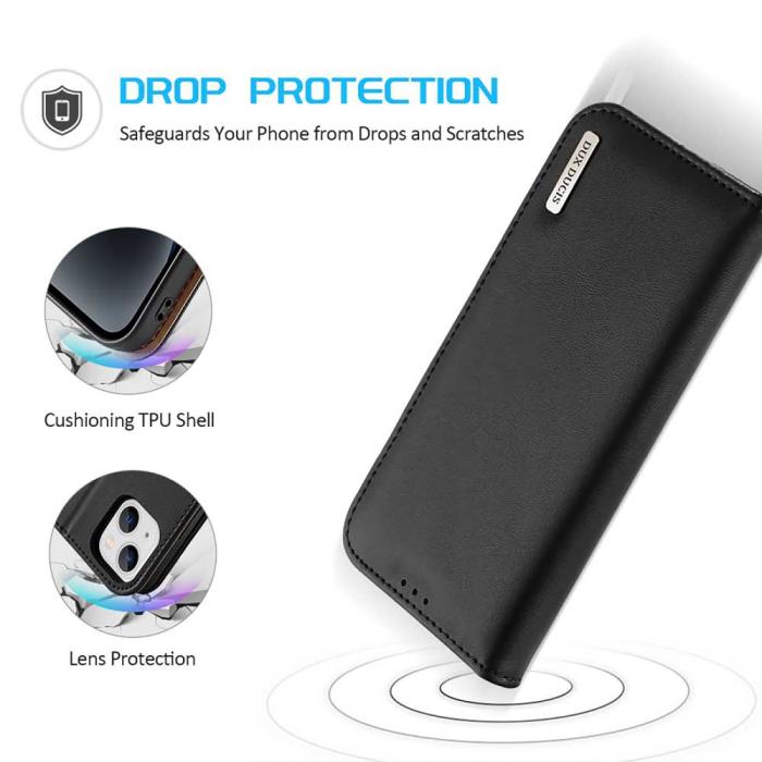 Bild 5, DUX DUCIS DUX DUCIS iPhone 15 Plus Fodral RFID Läder Svart