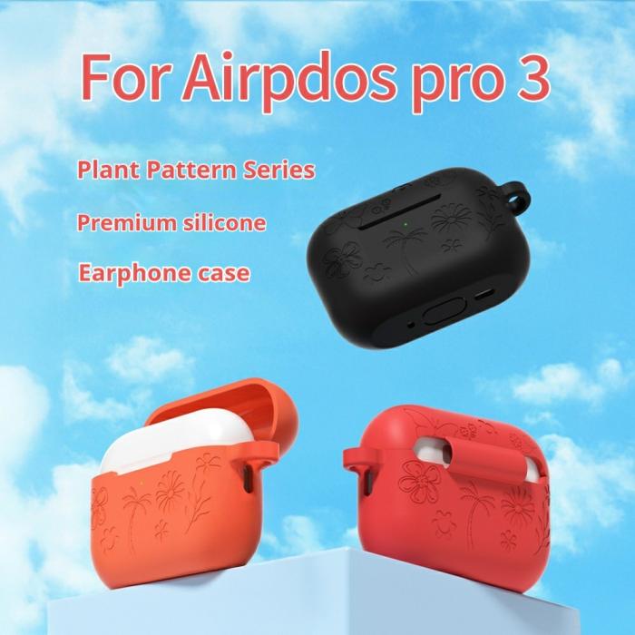 Bild 3,  AirPods Pro 3 Skal Med Blommigt Tryck Silikon Vit