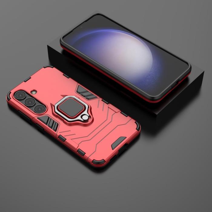 Bild 4,  Samsung Galaxy S24 Skal Ring Armor Hybrid Röd