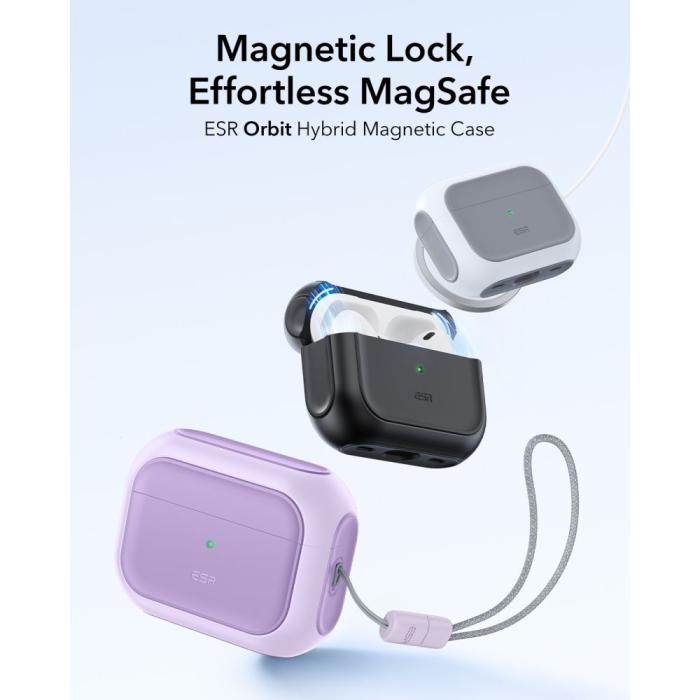 Bild 2, ESR ESR AirPods Pro 3 Skal MagSafe Orbit HaloLock Lavender