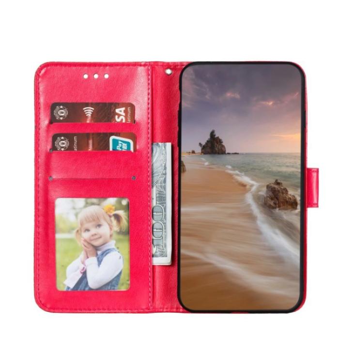 Bild 4,  Samsung Galaxy A24 5G Fodral Med Blommigt Tryck Röd