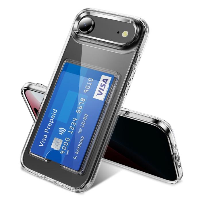Bild 2,  iPhone Air Skal Med Kortfack Transparent