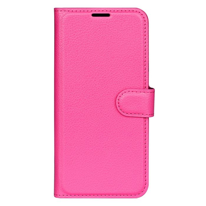 Bild 5,  Xiaomi Redmi Note 14 5G Fodral Litchi Läder Rosa