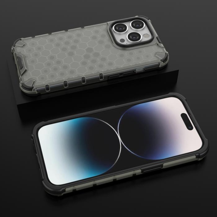 Bild 3,  iPhone 15 Pro Skal Honeycomb Shockproof Svart