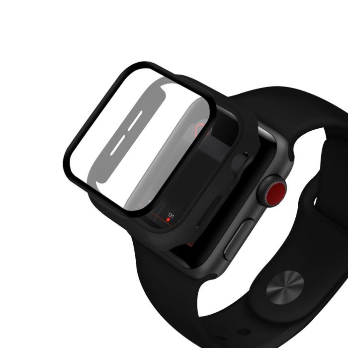Bild 2,  Apple Watch 7/8 45mm Skal Med Härdat Glas Svart