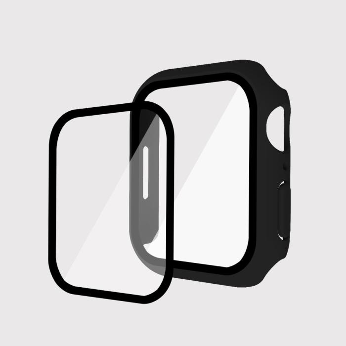 Bild 6,  Apple Watch 7/8 45mm Skal Med Härdat Glas Svart