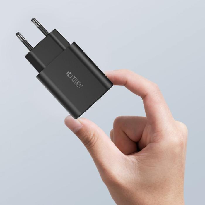Bild 6, Tech-Protect Tech-Protect 30W PD/QC Väggladdare 2x USB-C 1x USB-A Svart