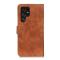 KHAZNEH KHAZNEH Samsung Galaxy S22 Ultra Fodral Retro Läder Brun