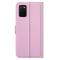 Samsung Galaxy A03s Fodral Litchi Läder Ljus Rosa