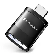 ESSAGER ESSAGER USB-A Hona till USB-C 3.0 Adapter, 5Gbps Svart