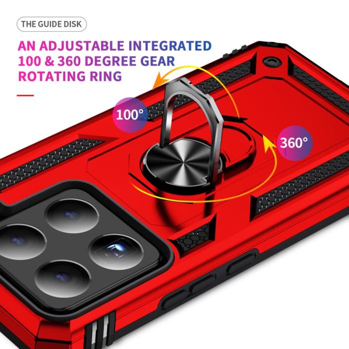 Bild 3,  Xiaomi 15 Skal Shockproof Hybrid Ring Röd