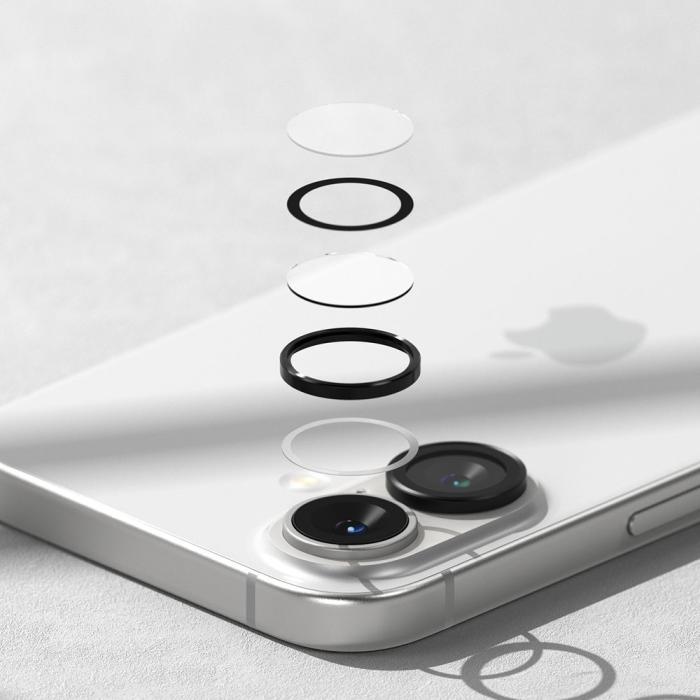 Bild 5, Ringke Ringke iPhone 16 / 16 Plus 2-PACK Linsskydd Svart
