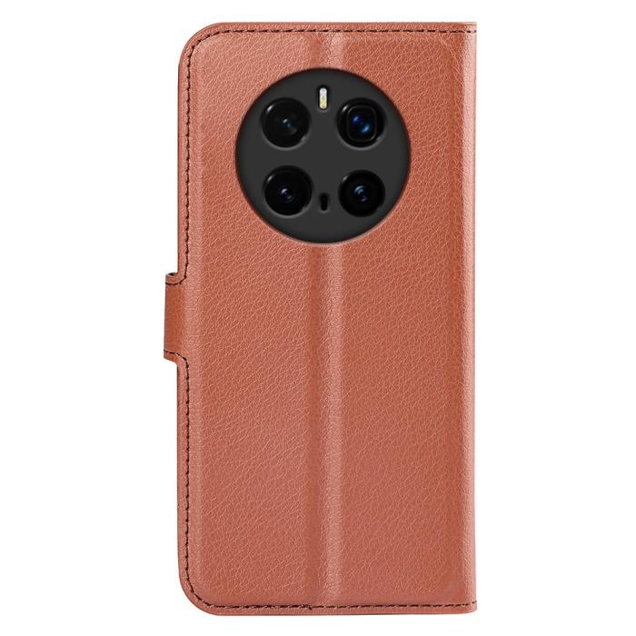 Bild 6,  Honor Magic7 Pro Fodral Litchi Läder Brun