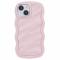  iPhone 14 Mobilskal Wavy Textur Rosa